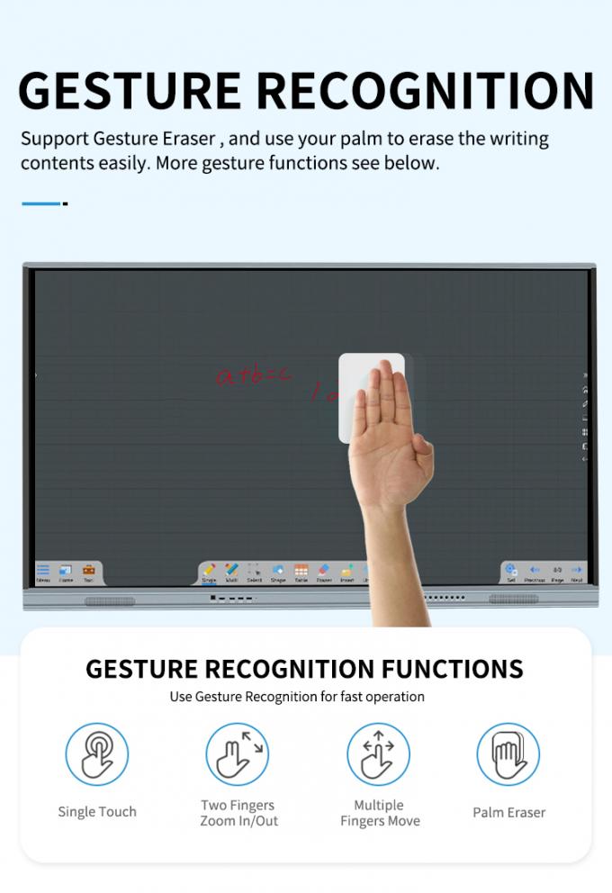 아이보드 신제품 98" 4K 스마트 디스플레이 대화형 평면판 디스플레이 회의실용 대형 터치 스크린 모니터 4
