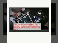 신제품 Riotouch 안드로이드 LED 인터랙티브 평면 패널 4k 화이트보드 스마트 보드 교실 교습용 인터랙티브 보드