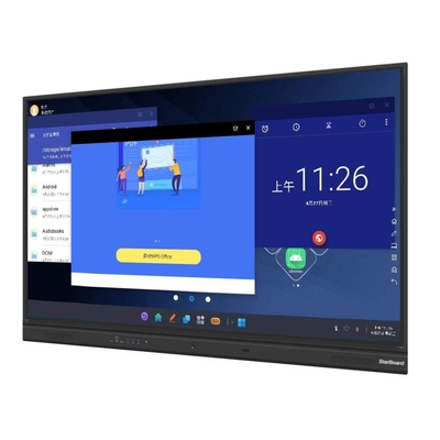 높은 정확성 적외선 인터랙티브 화이트보드 USB 포트 연결 사용자 정의 디자인 인터랙티브 평면 화면