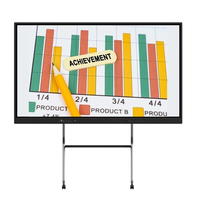 인터랙티브 평면 패널 프로젝터 4K 적외선 터치 오피스 클래스 USB HDMI 모니터 65 75 86 인치 플레이어 비디오 LED 모니터