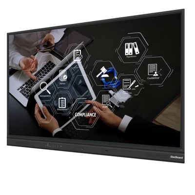 75 86 인치 IR 인터랙티브 화이트보드 손가락 터치 디지털 4K UHD 3840*2160 과학 교육 교육 보드