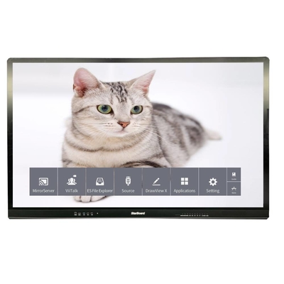 용량 LCD 스마트 보드 터치 65 인치 4K 3840*2160 반 반등 온화 유리 모니터 TV 학교 쇼핑몰