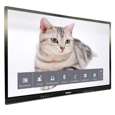용량 LCD 스마트 보드 터치 65 인치 4K 3840*2160 반 반등 온화 유리 모니터 TV 학교 쇼핑몰
