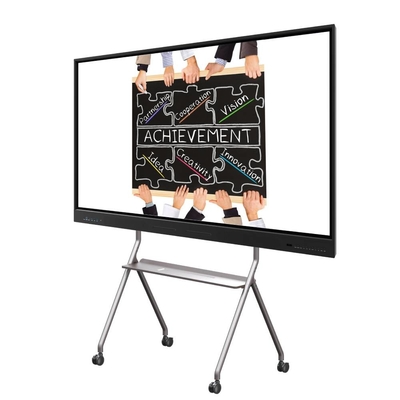 인터랙티브 4K 울트라 HD LCD 스마트 보드 윈도우 OS 10/11 프로 벽에 장착 가능한 온화 유리 내장 스피커 터치