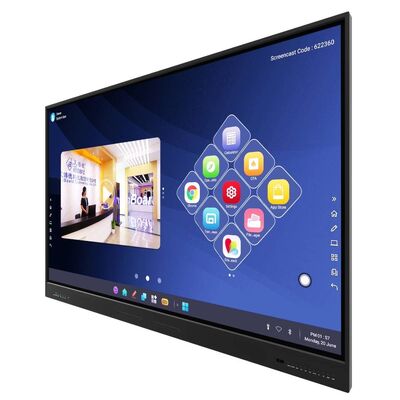 65 75 86인치 4K 울트라 HD 윈도우 OS 스마트 보드 벽에 장착된 LCD 디스플레이