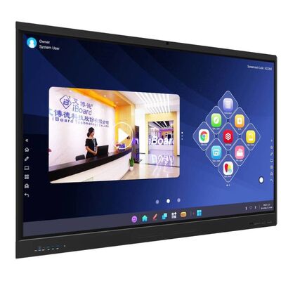 65 75 86인치 4K 울트라 HD 윈도우 OS 스마트 보드 벽에 장착된 LCD 디스플레이
