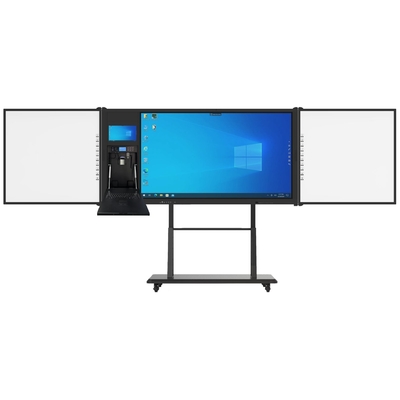 75' 인터랙티브 디스플레이 안드로이드 윈도우 멀티 터치 4K UHD LED 블랙보드 스마트 화이트보드 카메라 마이크 스캐너 비주얼라이저
