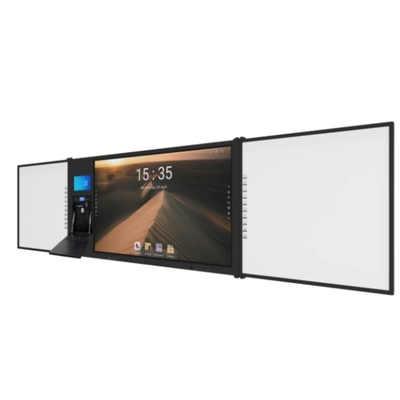 75인치 안드로이드 윈도우 오일 인 원 인터랙티브 평면 화면 20 터치 포인트 13MP 카메라와 6Mic 비주얼라이저