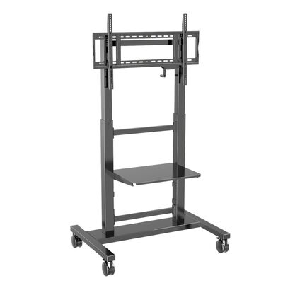 높이 조절 가능한 인터랙티브 화이트보드 스탠드 100kg 부하 용량 및 55-86 인치 TV를 위한 360° 브레이크 휠