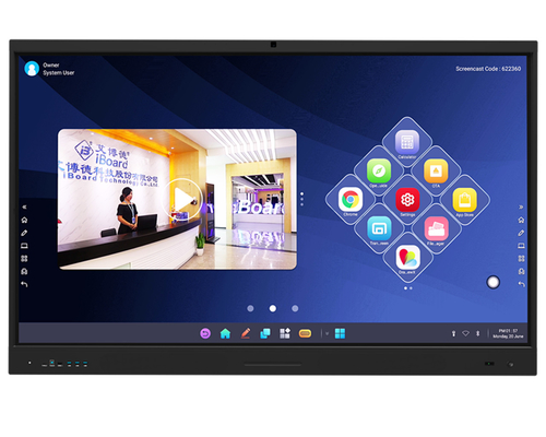 핫 판매 값싼 65 75 인치 4K LCD 디스플레이 스마트 보드 가격 디지털 화이트보드 교육 인터랙티브 화이트보드