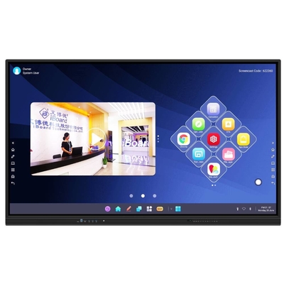 IBoard 75-TE-QS 불가리아용 400cd/m2 48MP 카메라와 안드로이드 13 4+32G 램과 학교용 스토리지와 함께 8 마이크