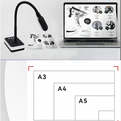 USB 2.0 비주라이저 문서 카메라 스캐너 A3 A4 A5 크기