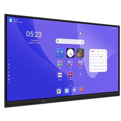 4K HD 65 75 인치 학교 대화형 화이트보드 LCD 디스플레이 회의 전자 디지털 대화형 평면 패널