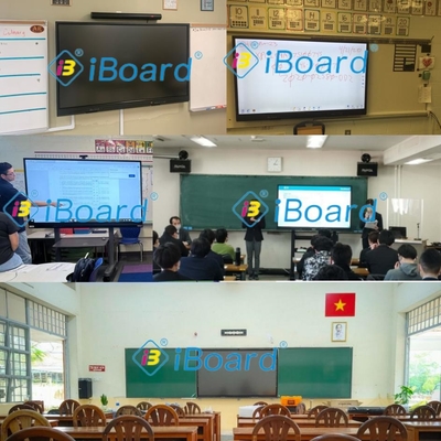 75 86 인치 안드로이드 터치 패널이 있는 지능형 블랙보드 교육 및 훈련용 카메라와 마이크