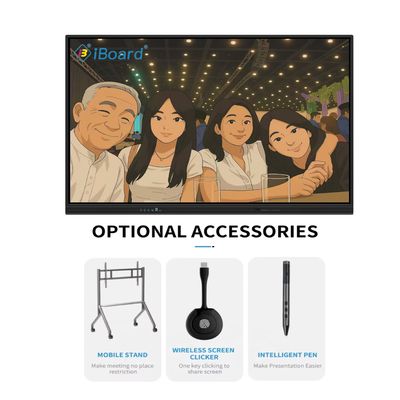 55 65 75 86 98 인치 4K LCD 인터랙티브 화이트보드 터치 패널 스마트 스크린 교실 전자 보드 디지털 스마트 보드