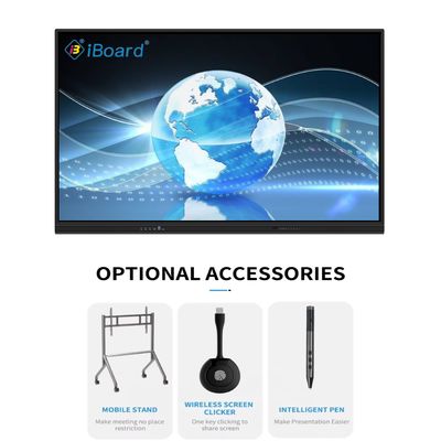 65 75 86 98 110 인치 4K LCD 인터랙티브 스마트 보드 터치 패널 교실용 스마트 스크린 전자 보드 디지털 스마트 보드 교육용