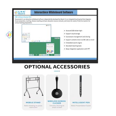 큰 크기 98 인치 4K LCD 인터랙티브 스마트 보드 터치 패널 교실용 스마트 스크린 전자 보드 디지털 스마트 보드 교육용