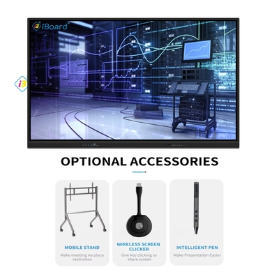 65 75 86 98 인치 4K LCD 인터랙티브 화이트보드 터치 패널 스마트 클래스 전자 보드 디지털 스마트 보드 교육용