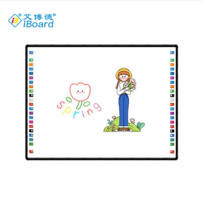 공장 직선 IBoard 세라믹 / 부드러운 플라스틱 반짝이는 표면 IR 인터랙티브 화이트보드 스마트 터치 패널 22pcs 핫키 각 측면과 함께 학교 교육용 화이트보드 인터랙티브 화이트보드