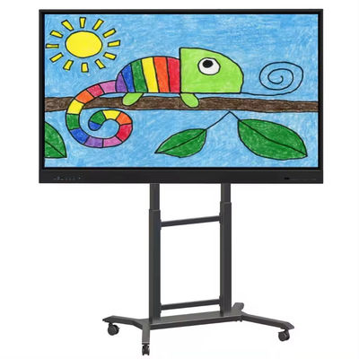 아이보드 높이 조절 42"-86" 트롤리 멀티 모바일 TV 카트 인터랙티브 평면 패널 스마트 화이트보드 VESA 100*100-800*600mm