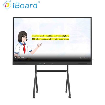 4K UHD 인터랙티브 평면 패널 55인치 스마트 TV 업데이트 안드로이드 시스템 인공지능 기능 장비 수업 사무실 회의