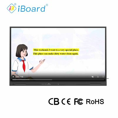 4K UHD 인터랙티브 평면 패널 55인치 스마트 TV 업데이트 안드로이드 시스템 인공지능 기능 장비 수업 사무실 회의
