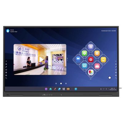 LCD 스마트 보드 크롬북 MAC 리눅스 윈도우 경험을 높여 HDMI USB VGA 출력 와이파이 65 75 86 인치 패널