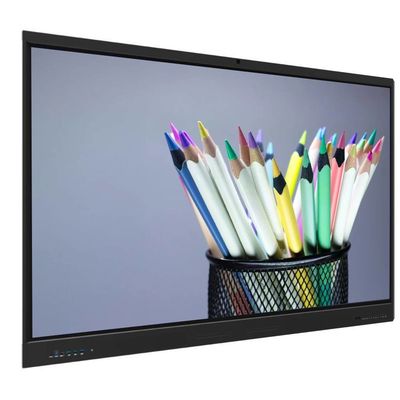 LCD 스마트 보드 75인치 IFP 안드로이드 14 8+128G 카메라 마이크 스피커 라이트 센서 와이파이 적외선 50 터치 포인트 학교 온라인 교육 사무실 줌 팀 회의