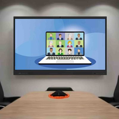 Wall Mounted Interactive Flat Panel Hard Drive Type SSD HDD DLED Light Source