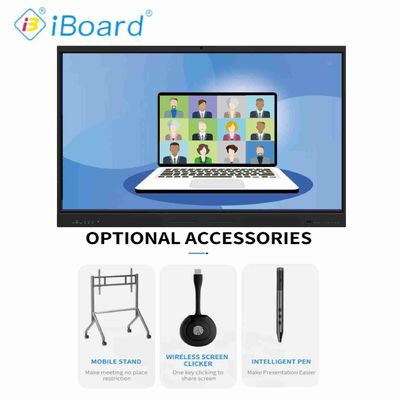75 인치 LED 디지털 화이트보드 스마트 보드 미니 PC의 한 컴퓨터에서 모두 여러 작가가 동시에 회의 및 교육