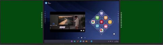 아이보드 4K 75인치 디스플레이 상호 연결된 사이드보드 녹색 검은 흰색 색 안드로이드 윈도우 시스템 교육용 접이식
