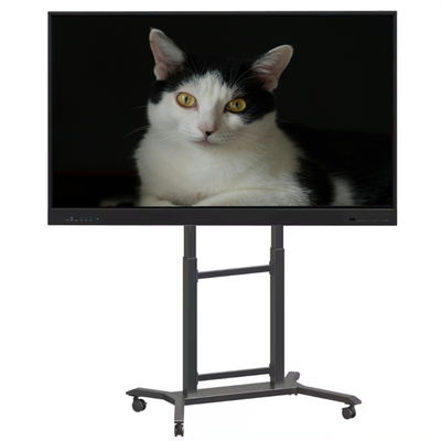 98인치 4K 인터랙티브 평면 패널 안드로이드 14 8+128GB 디지털 스마트 터치 스크린 안드로이드 OPS 모바일 스탠드 수업 회의용 선택