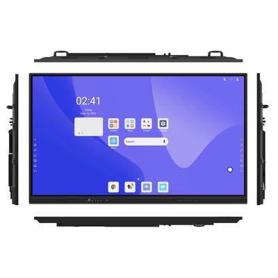 공장 도매 적외선 인터랙티브 화이트보드, HDMI USB 연결, 맞춤형 디자인 인터랙티브 평판 디스플레이, 스마트 터치 보드, AI 기능 탑재, 교육 회의