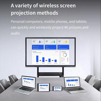 듀얼 안드로이드 시스템, 펜/손가락 터치, 다중 입력(HDMI, VGA, USB, RJ45)을 갖춘 IBoard 올인원 인터랙티브 플랫 패널