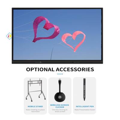 아이보드 팩토리 안드로이드 9.0 인터랙티브 플래트 패널, 50,000 시간 수명, 40 터치 포인트