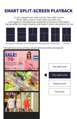 적외선 터치 스크린 디지털 사이니지 풀 HD 해상도 및 인터랙티브 디스플레이를 위한 멀티 OS 지원