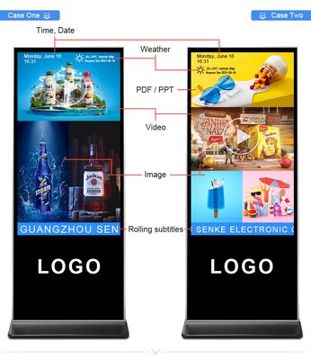 iBoard 43인치 플로어 스탠드 수직 LCD 터치스크린 실내 스마트 광고 스크린 디스플레이 디지털 사이니지 광고 플레이어
