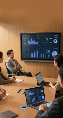 98인치 인터랙티브 플랫 패널, 4K UHD 해상도, 안드로이드 9.0 및 내장 2 X 10W 스피커로 협업 강화