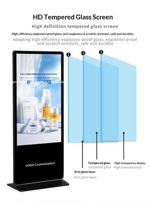 43/55 HD 실내 수직 광고 키오스크 다인원 LCD 디스플레이 터치 인터랙티브 스크린 디지털 사이니지