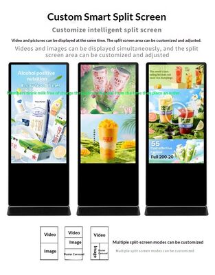 43 50 55 인치 바닥 서식 상업용 LCD 광고 디스플레이 터치 스크린 모니터 디지털 사이니지 키오스크