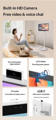 협업 및 디지털 상호 작용을 위한 다목적 솔루션을 제공하는 정전식 터치스크린이 특징인 블랙 터치 테이블