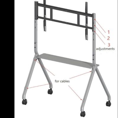 모바일 스탠드 대화형 디스플레이용 모바일 TV 카트 65~86인치 크기에 적합한 스마트 TV