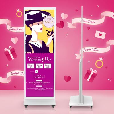 iBoard 43인치 플로어 스탠드 수직 LCD 터치스크린 실내 스마트 광고 스크린 디스플레이 디지털 사이니지 광고 플레이어