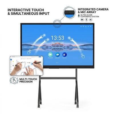 교육용 소프트웨어 제품군과 함께 수업용 아이보드 LCD 스마트 보드 75인치 인터랙티브 터치 패널