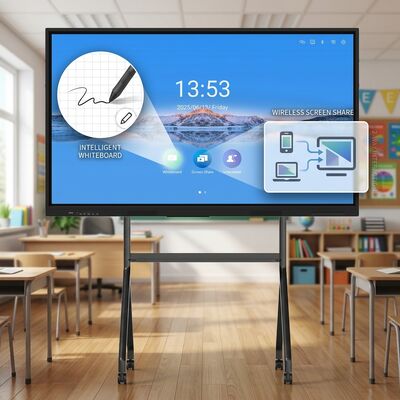 교육용 소프트웨어 제품군과 함께 수업용 아이보드 LCD 스마트 보드 75인치 인터랙티브 터치 패널