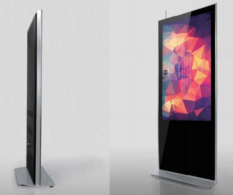 65in 지면 서 있는 디지털 방식으로 Signage 전시 178도 FCC 승인 HD 새로운 공장 생성