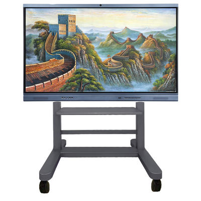 40대 크그스 인터랙티브 화이트보드 입지 평면 화면 카트는 카트 TV 받침대를 이동하는 침묵하는 캐스터들을 높입니다