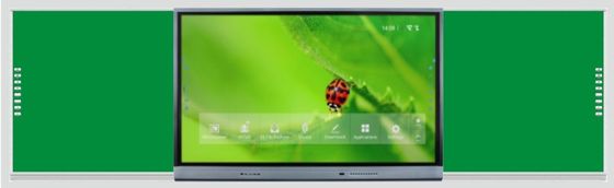 지능형 블랙보드 75 86 인치 디스플레이 멀티 손가락 인터랙티브 터치 사이드 바 왼쪽 오른쪽 보드