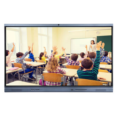 75" NFC 내장 카메라 및 마이크 대화형 평면 패널 4K 비즈니스 및 교실용 대화형 화이트보드