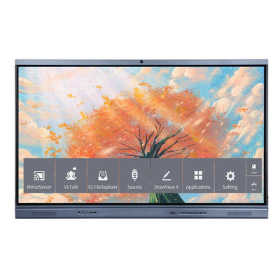 20 터치 포인트 75 인치 LCD 스마트 보드 학교 사무실 회의에서 인터랙티브 터치 솔루션을 위한 인터랙티브 평면 패널